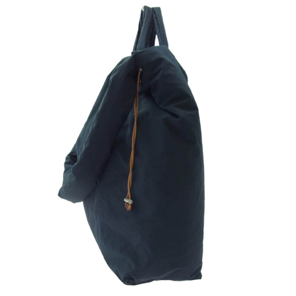 JIL SANDER+ ジルサンダープラス ドローストリング パフ 中綿 ショルダー バッグ　 ネイビー系【中古】