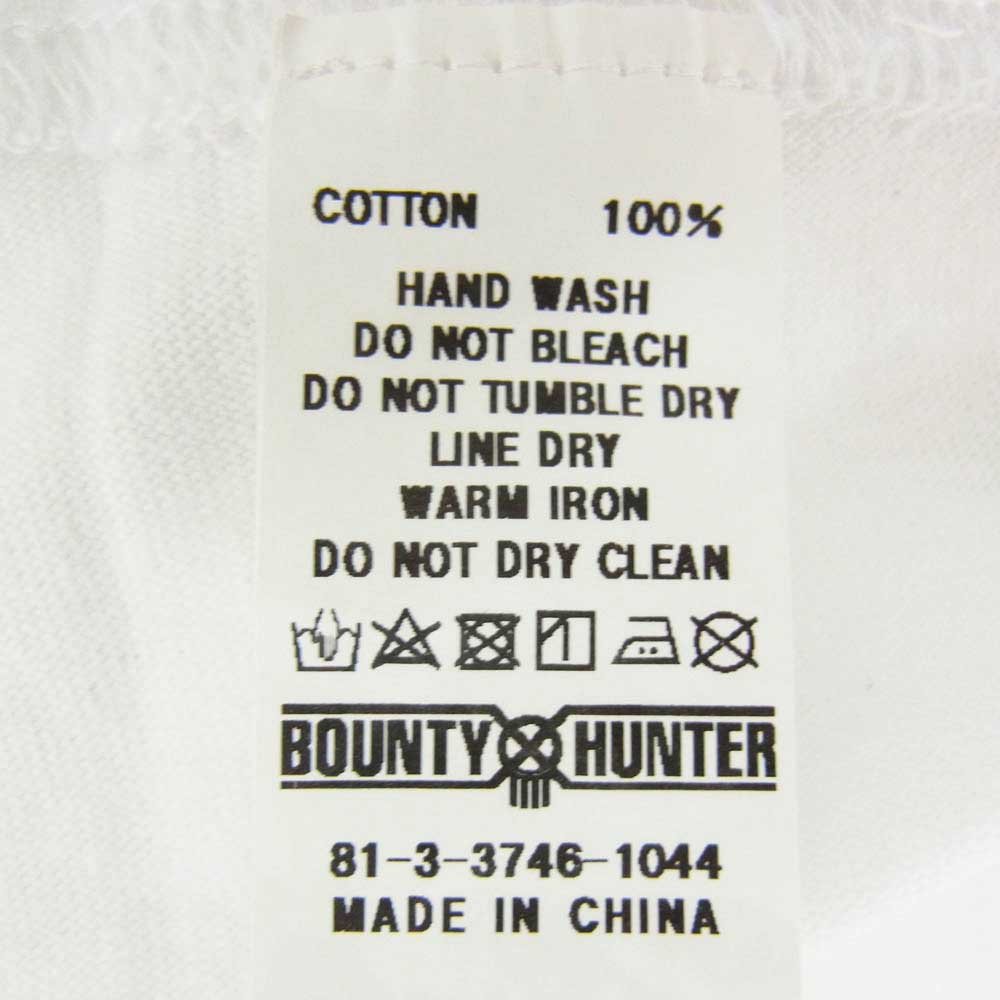 BOUNTY HUNTER バウンティーハンター フロントプリント Tシャツ 半袖カットソー ホワイト系 M【中古】