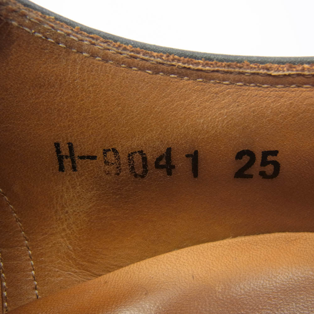 スコッチグレイン H-9041 ウィングチップ レザーシューズ ブラック系 25cm【中古】