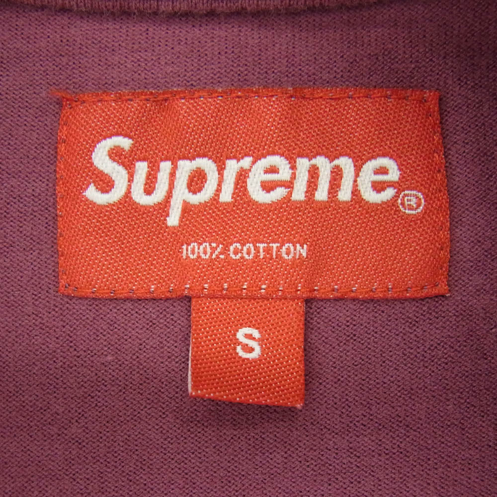 Supreme シュプリーム Small Box Logo Tee スモールボックスロゴ クルーネック Tシャツ 半袖カットソー ワインレッド系 S【中古】