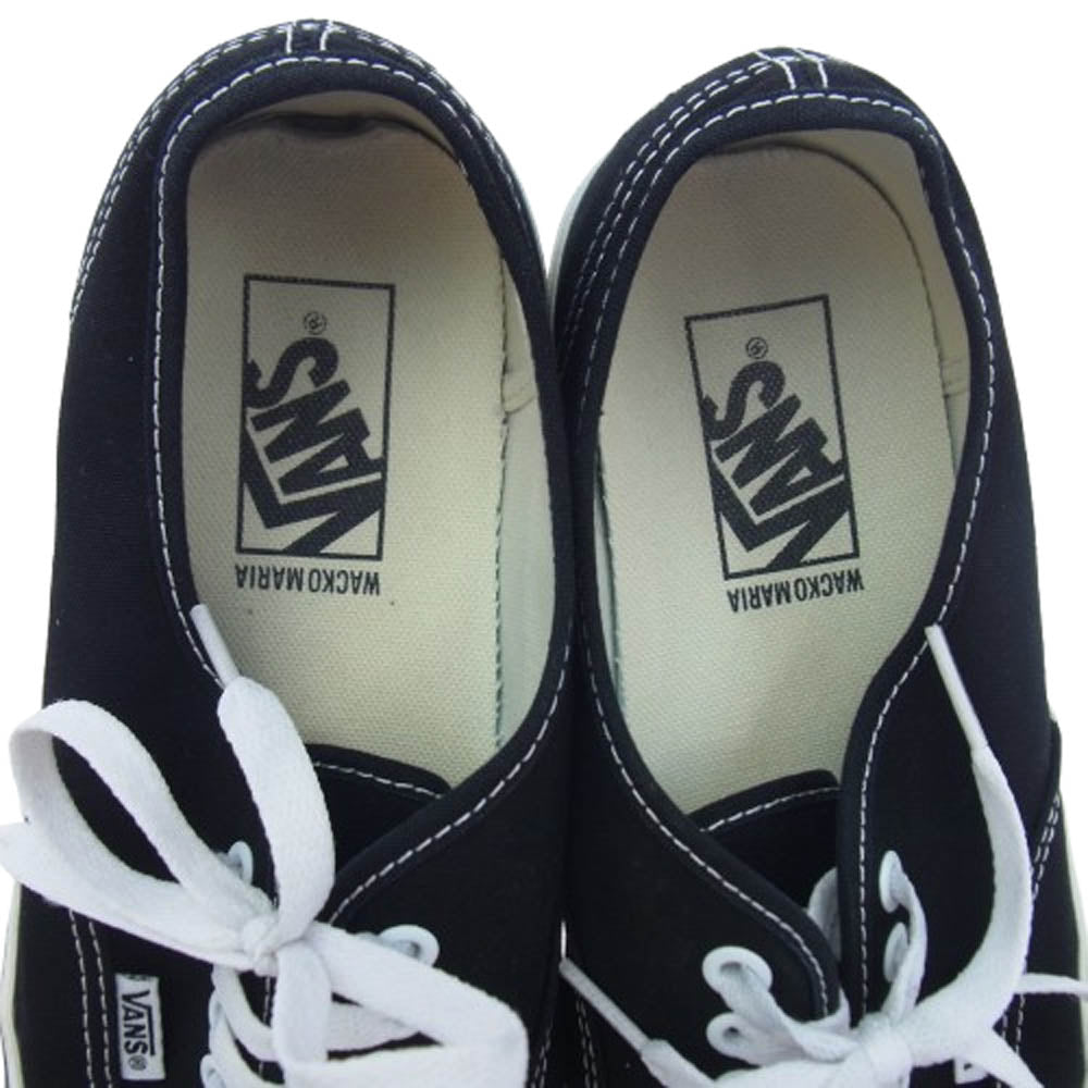 WACKO MARIA ワコマリア 24AW 721278 × VANS バンズ Authentic Canvasオーセンティック キャンバス ローカット スニーカー ブラック系 26.5cm【中古】