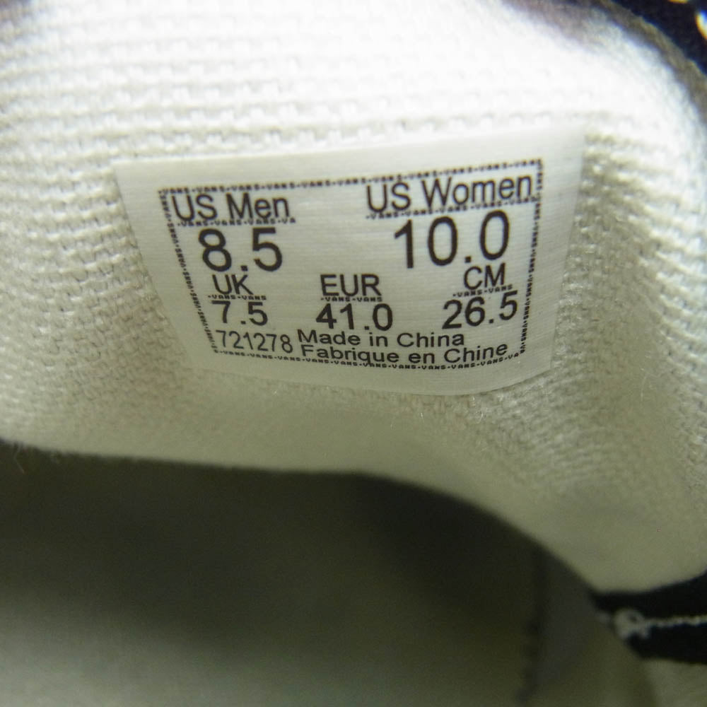 WACKO MARIA ワコマリア 24AW 721278 × VANS バンズ Authentic Canvasオーセンティック キャンバス ローカット スニーカー ブラック系 26.5cm【中古】