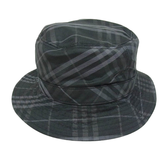 BURBERRY バーバリー GOLF ゴルフ チェック バケットハット 帽子 ブラック系【中古】