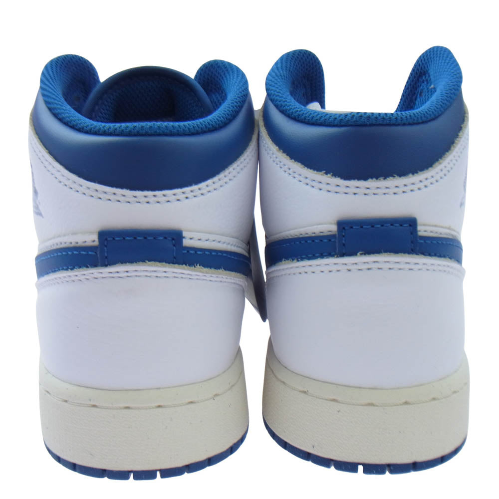 NIKE ナイキ FN7432-141 AIR JORDAN 1 MID SE GS エアジョーダン 1 ミッド スニーカー ホワイト系 ライトブルー系 24cm【極上美品】【中古】