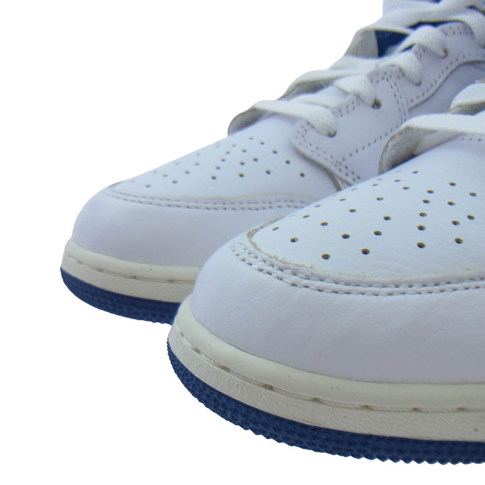 NIKE ナイキ FN7432-141 AIR JORDAN 1 MID SE GS エアジョーダン 1 ミッド スニーカー ホワイト系 ライトブルー系 24cm【極上美品】【中古】