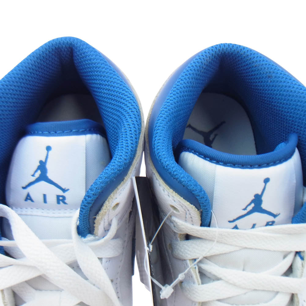 NIKE ナイキ FN7432-141 AIR JORDAN 1 MID SE GS エアジョーダン 1 ミッド スニーカー ホワイト系 ライトブルー系 24cm【極上美品】【中古】