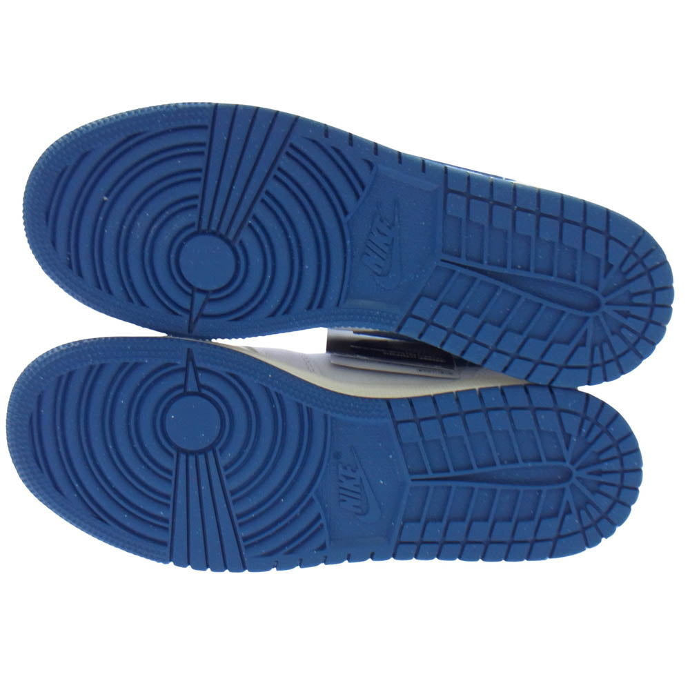 NIKE ナイキ FN7432-141 AIR JORDAN 1 MID SE GS エアジョーダン 1 ミッド スニーカー ホワイト系 ライトブルー系 24cm【極上美品】【中古】