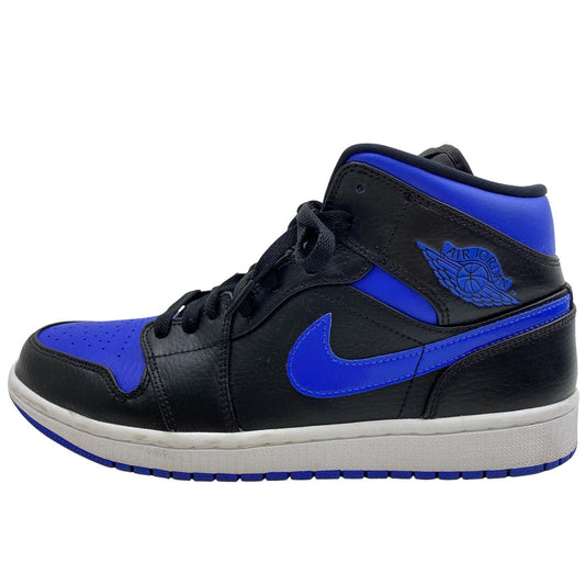 NIKE ナイキ 554724-068 AIR JORDAN 1 MID BLACK BLUE エアジョーダン1 ミッド ブラック ブルー ブルー系 27cm【美品】【中古】