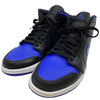 NIKE ナイキ 554724-068 AIR JORDAN 1 MID BLACK BLUE エアジョーダン1 ミッド ブラック ブルー ブルー系 27cm【美品】【中古】