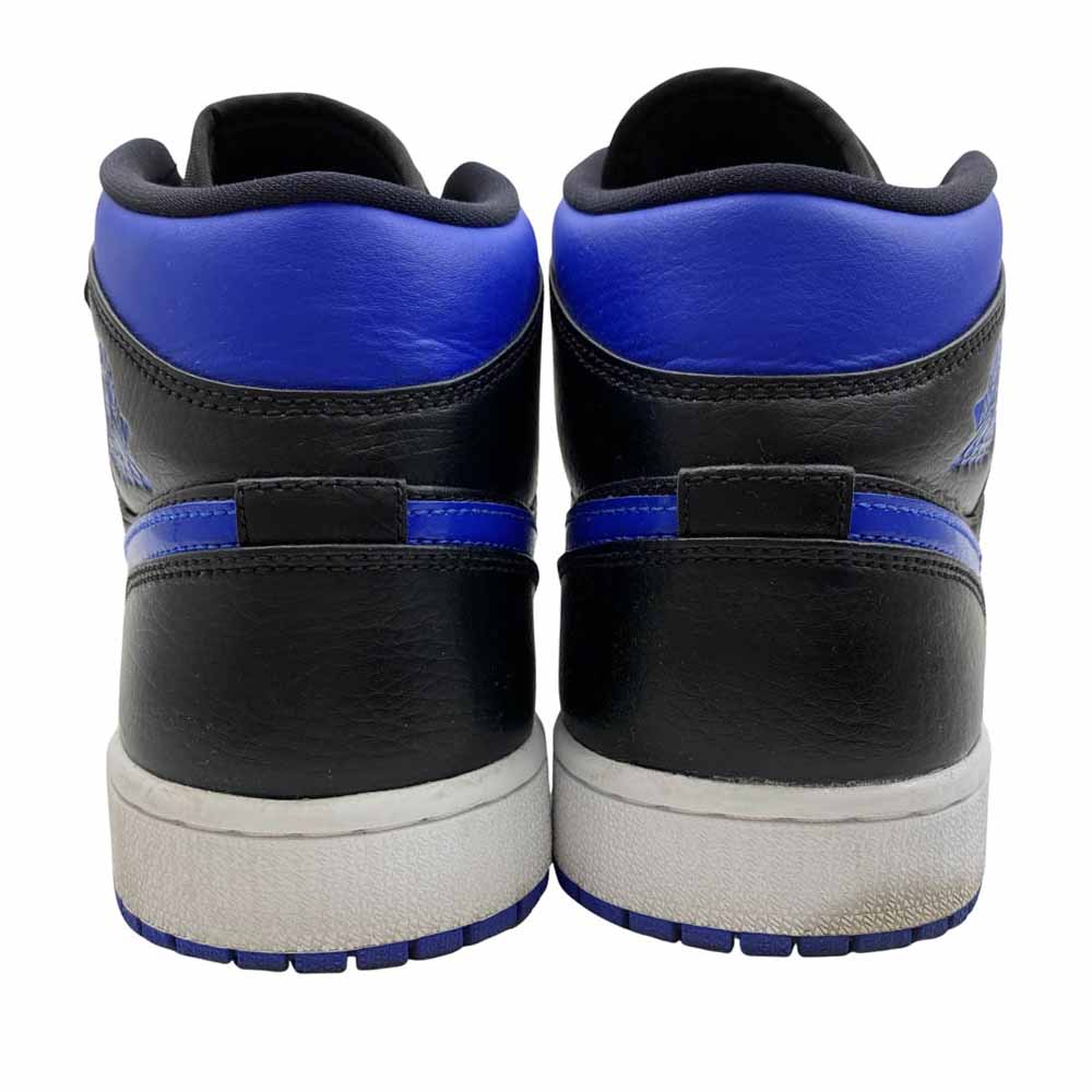NIKE ナイキ 554724-068 AIR JORDAN 1 MID BLACK BLUE エアジョーダン1 ミッド ブラック ブルー ブルー系 27cm【美品】【中古】