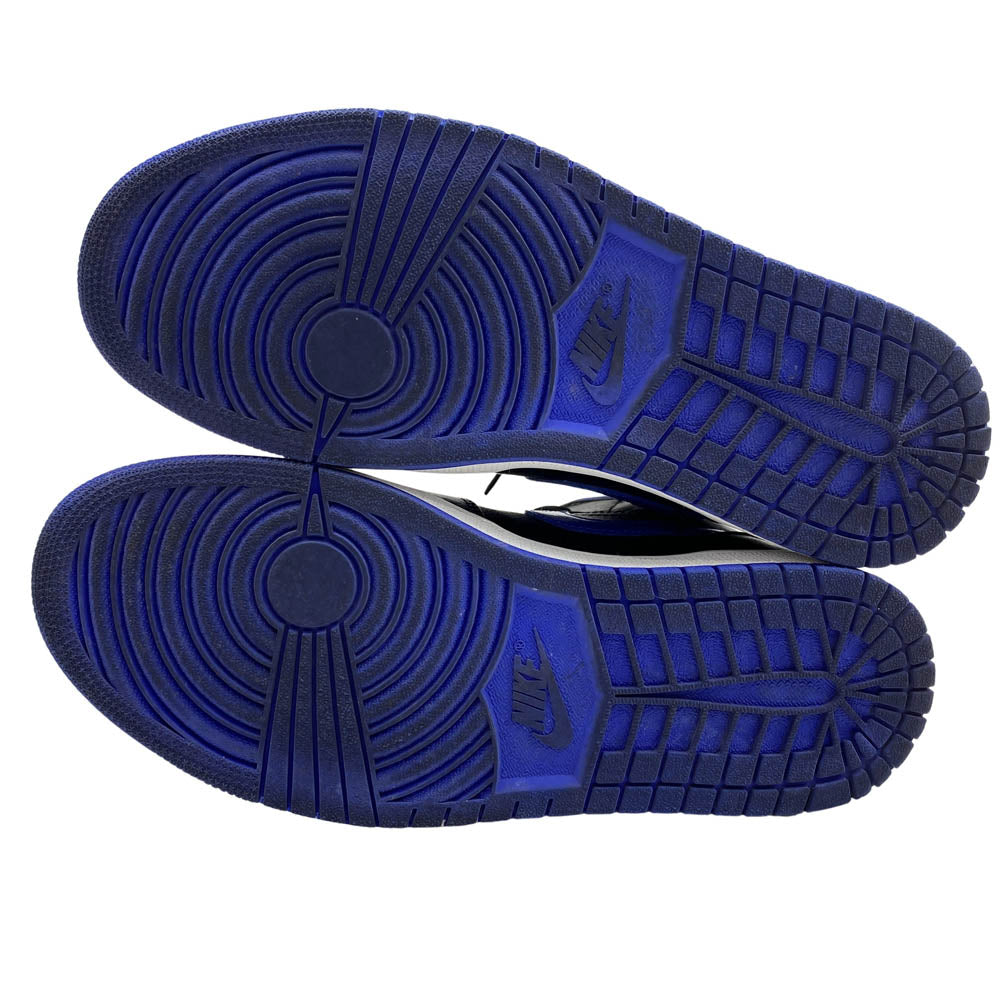 NIKE ナイキ 554724-068 AIR JORDAN 1 MID BLACK BLUE エアジョーダン1 ミッド ブラック ブルー ブルー系 27cm【美品】【中古】