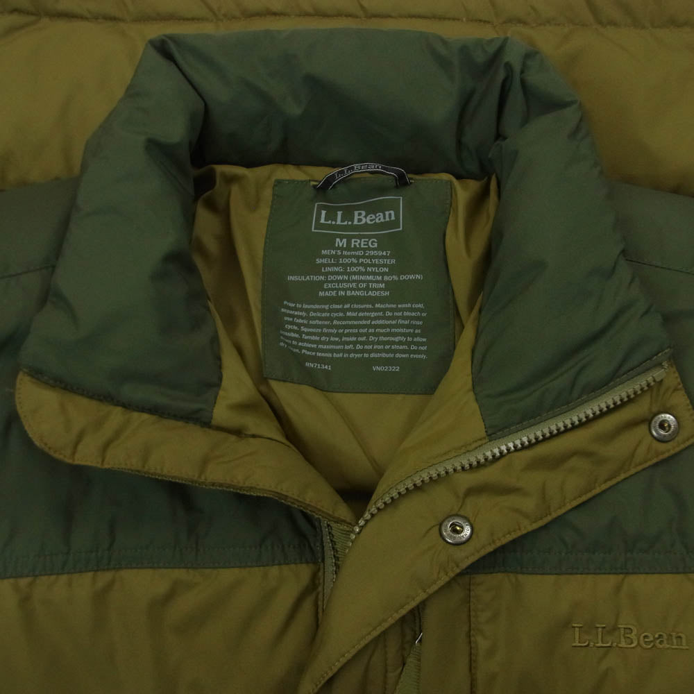 L.L.Bean エルエルビーン ロゴ刺繍 中綿 ジャケット バングラデシュ製 グリーン系 M【中古】
