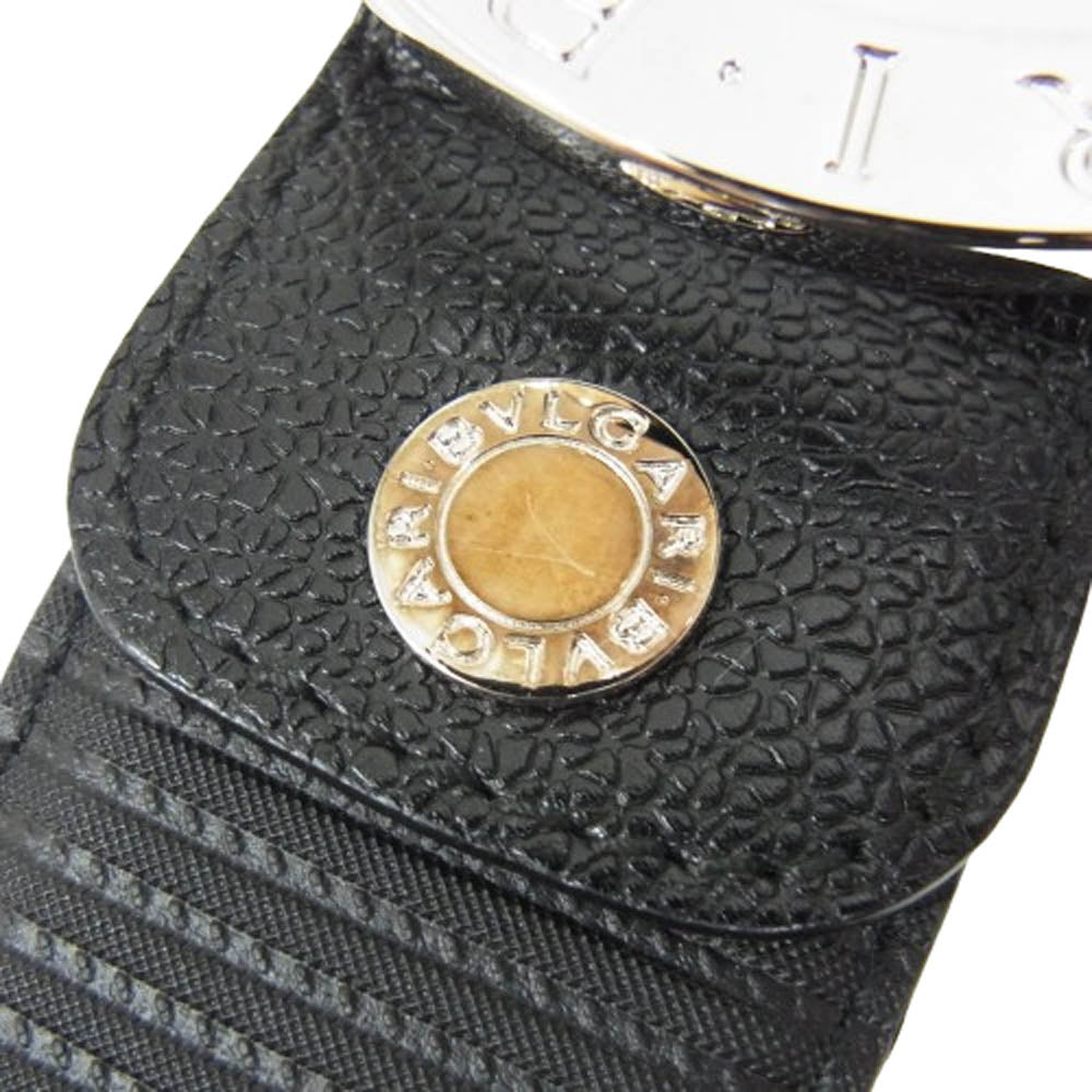 BVLGARI ブルガリ ラウンドロゴ バックル ベルト ブラック系【中古】