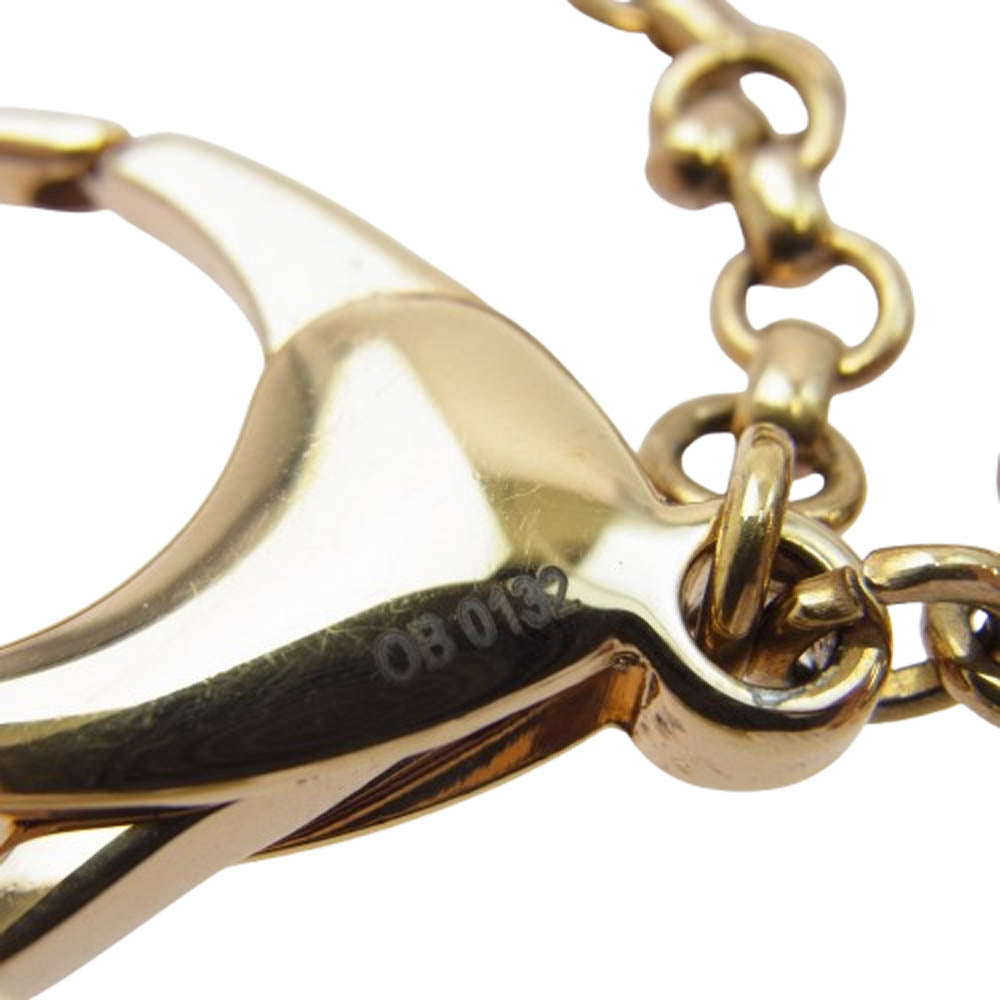 LOUIS VUITTON ルイ・ヴィトン M65844 ビジューサック アンソレンス バッグチャーム キーホルダー キーリング ゴールド系【中古】