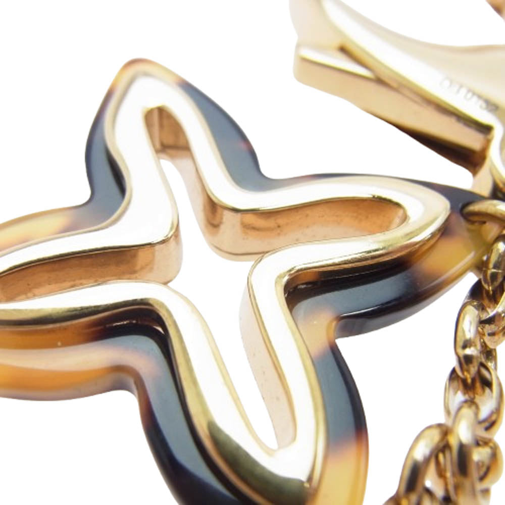 LOUIS VUITTON ルイ・ヴィトン M65844 ビジューサック アンソレンス バッグチャーム キーホルダー キーリング ゴールド系【中古】