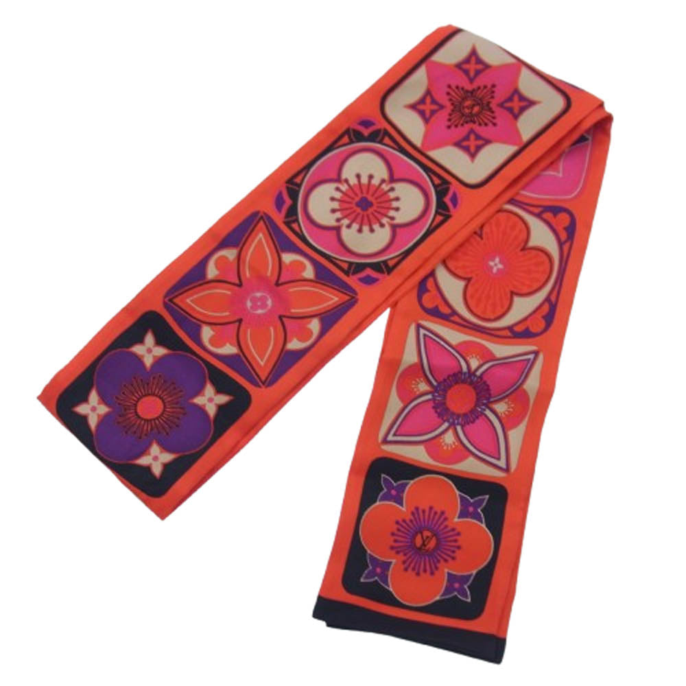 LOUIS VUITTON ルイ・ヴィトン M73085 バンドー ツイリー フラワー シルク レッド系【新古品】【未使用】【中古】