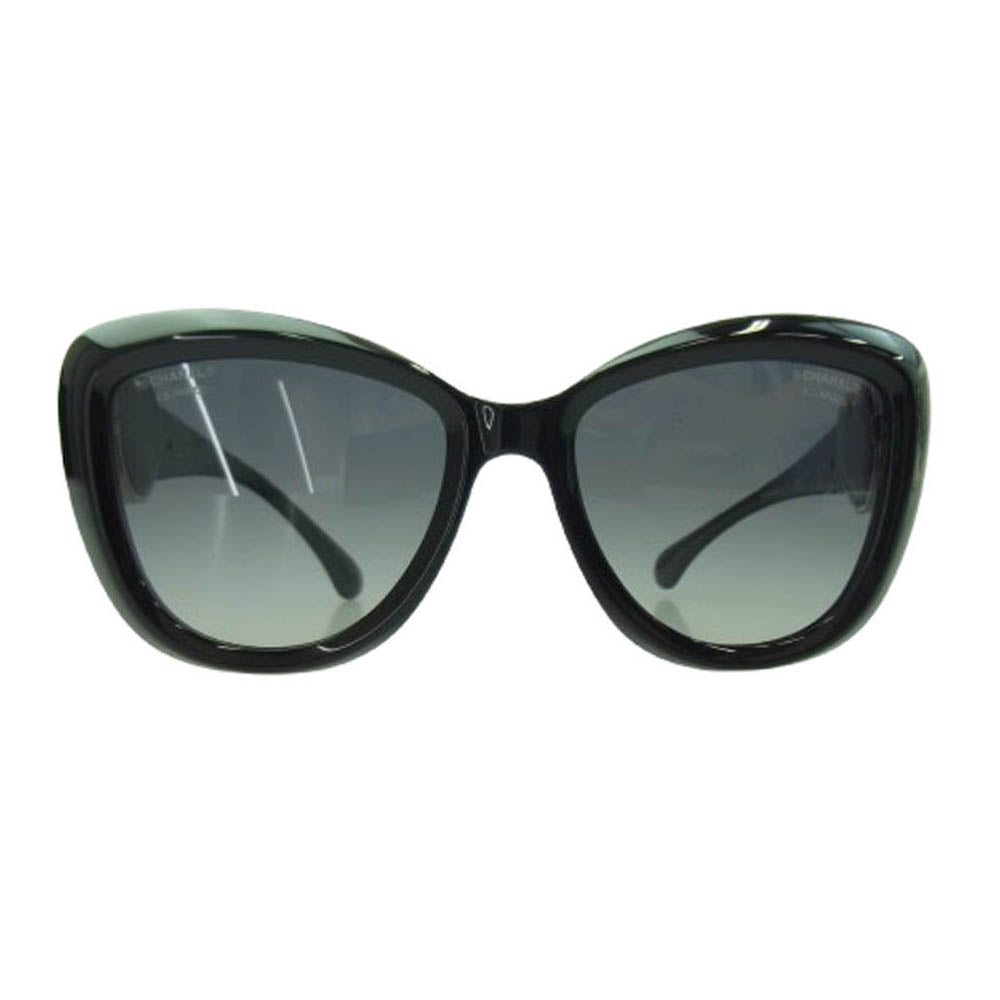 CHANEL シャネル ハートミラー ココマーク アイウェア サングラス ブラック系【新古品】【未使用】【中古】