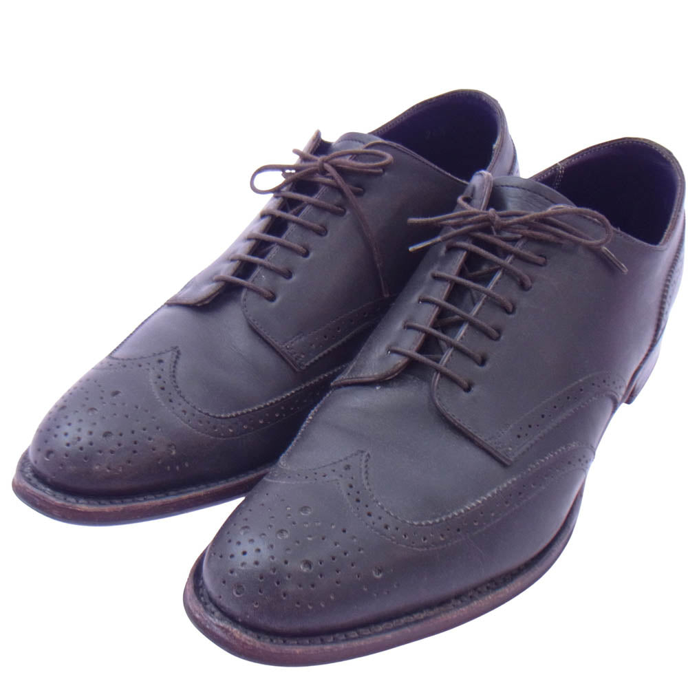 REGAL リーガル W932 ウィングチップ ビジネス シューズ ダークブラウン系 24.5【中古】