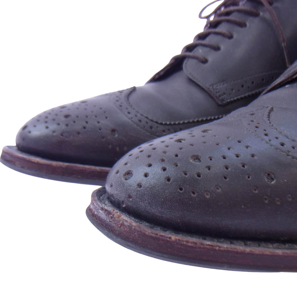 REGAL リーガル W932 ウィングチップ ビジネス シューズ ダークブラウン系 24.5【中古】