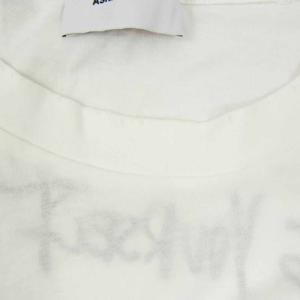 アスクユアセルフ ヴィンテージ加工 プリント Tシャツ 半袖カットソー ホワイト系 L【中古】