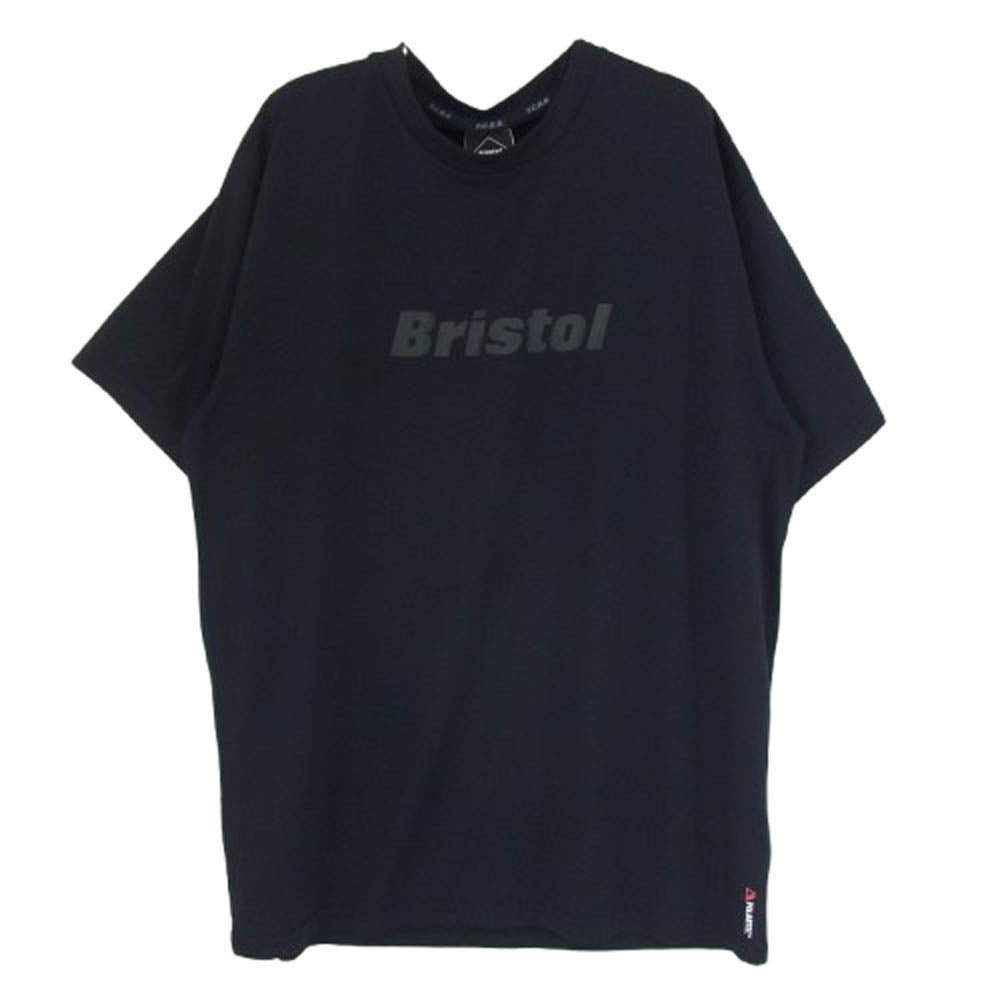 F.C.R.B. エフシーアールビー 21SS FCRB-210033 POLARTEC POWER DRY AUTHENTIC LOGO TEE ロゴプリント ポーラテック Tシャツ 半袖カットソー ブラック系 L【中古】
