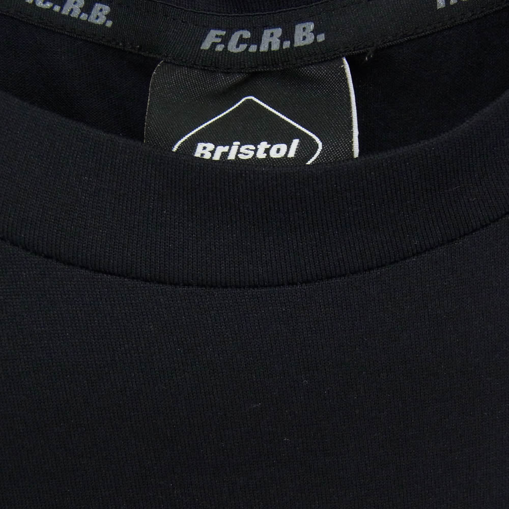 F.C.R.B. エフシーアールビー 21SS FCRB-210033 POLARTEC POWER DRY AUTHENTIC LOGO TEE ロゴプリント ポーラテック Tシャツ 半袖カットソー ブラック系 L【中古】