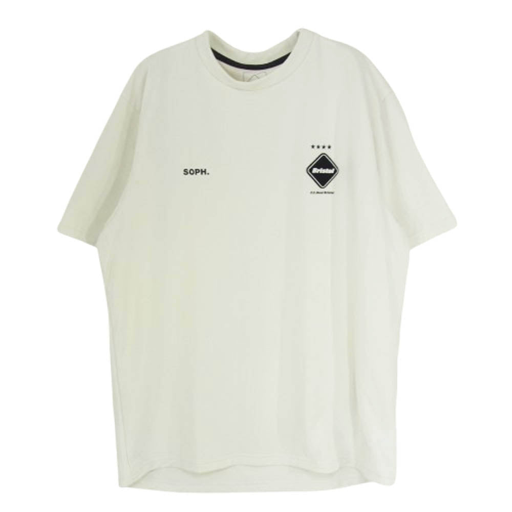 F.C.R.B. エフシーアールビー 23SS FCRB-230021 S/S PRE MATCH TOP ロゴプリント Tシャツ 半袖カットソー ホワイト系 L【中古】