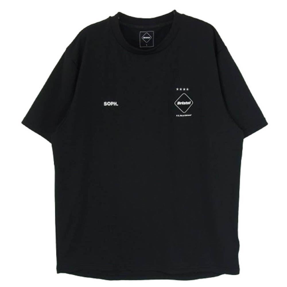 F.C.R.B. エフシーアールビー 23SS FCRB-230021 S/S PRE MATCH TOP ロゴプリント Tシャツ 半袖カットソー ブラック系 L【中古】