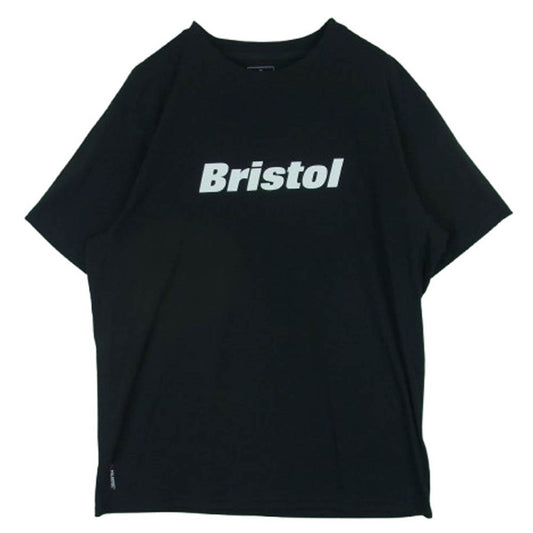 F.C.R.B. エフシーアールビー 23SS FCRB-230043 POLARTEC POWER DRY RIP STOP TEE ロゴプリント ポーラテック Tシャツ 半袖 カットソー ブラック系 L【中古】