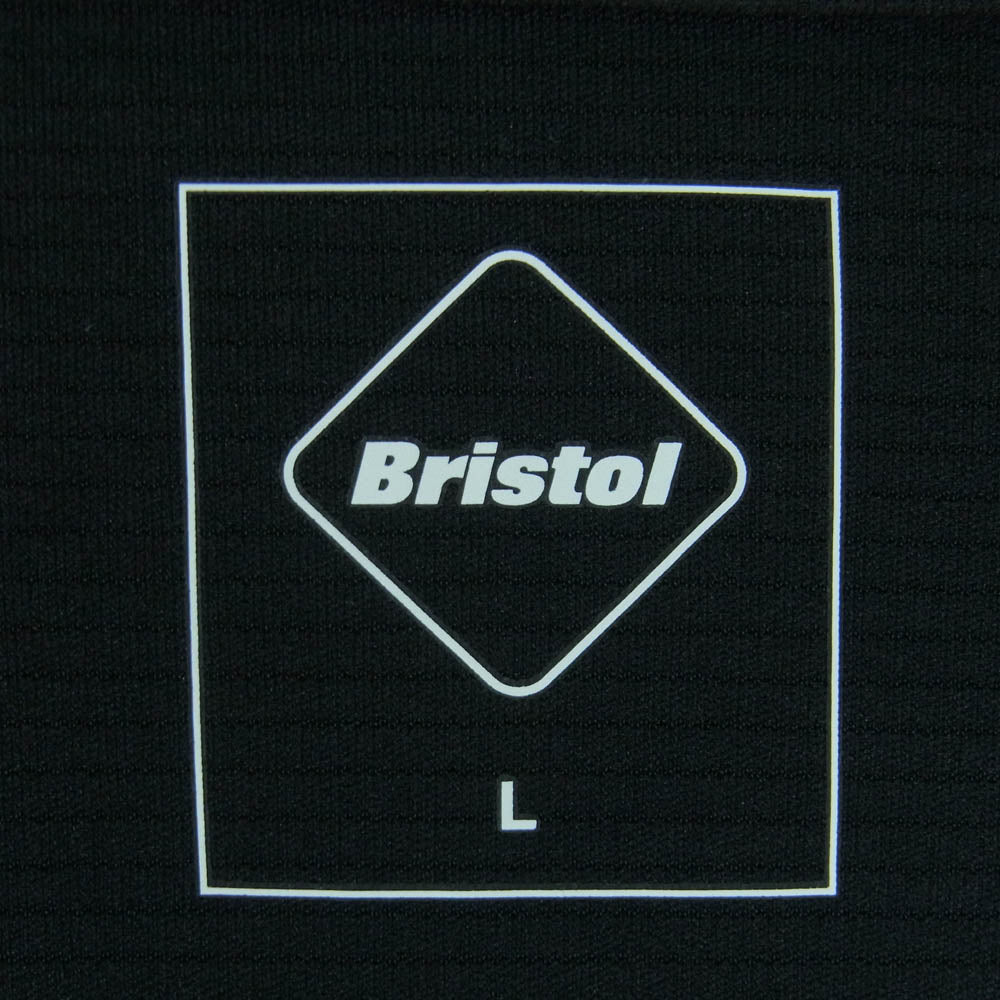 F.C.R.B. エフシーアールビー 23SS FCRB-230043 POLARTEC POWER DRY RIP STOP TEE ロゴプリント ポーラテック Tシャツ 半袖 カットソー ブラック系 L【中古】