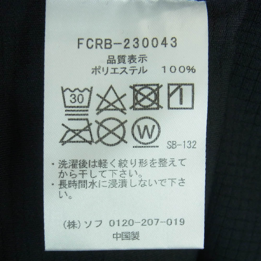 F.C.R.B. エフシーアールビー 23SS FCRB-230043 POLARTEC POWER DRY RIP STOP TEE ロゴプリント ポーラテック Tシャツ 半袖 カットソー ブラック系 L【中古】