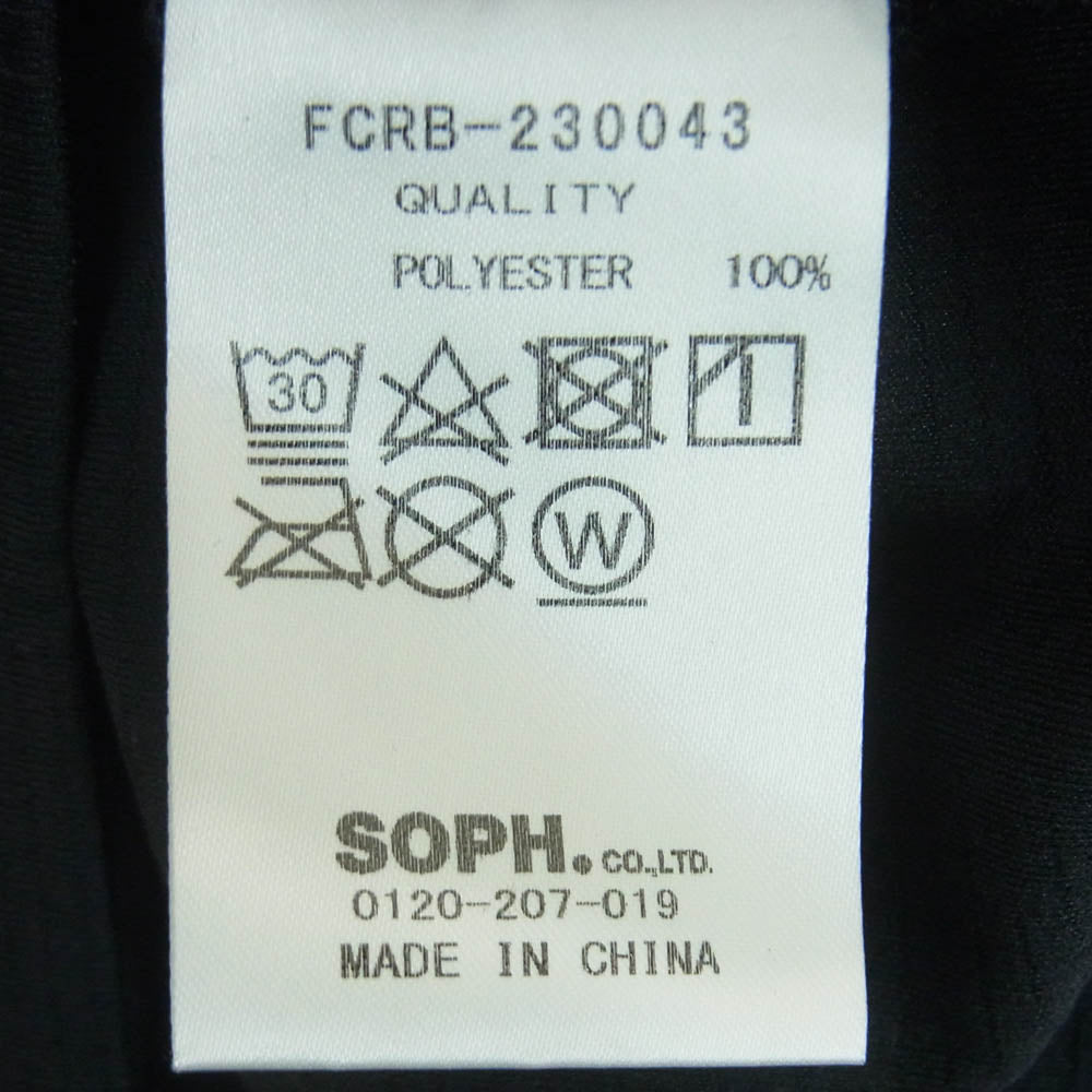 F.C.R.B. エフシーアールビー 23SS FCRB-230043 POLARTEC POWER DRY RIP STOP TEE ロゴプリント ポーラテック Tシャツ 半袖 カットソー ブラック系 L【中古】