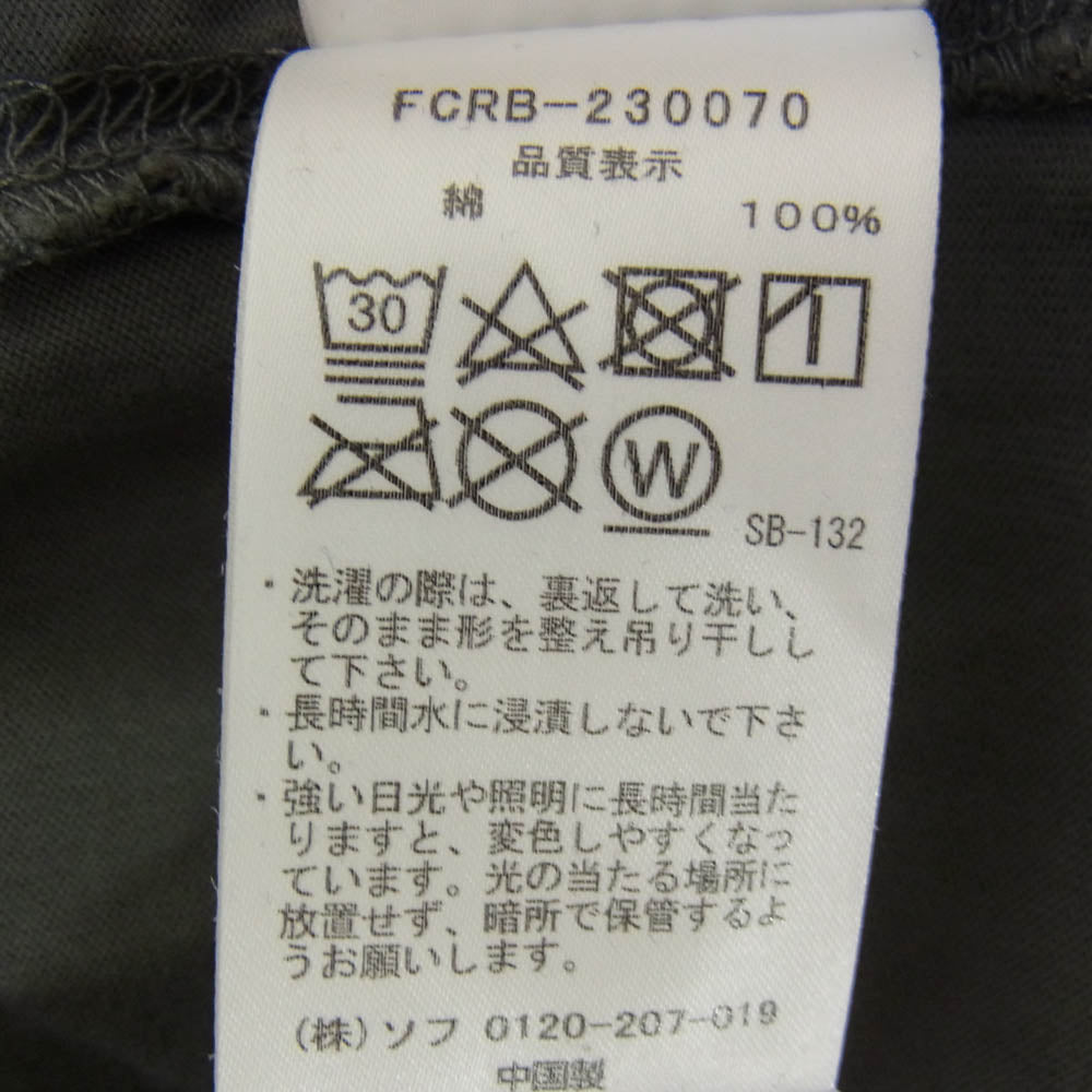 F.C.R.B. エフシーアールビー 23SS FCRB-230070 BIG LOGO L/S TEAM BAGGY TEE ビッグロゴ チーム バギー 背ロゴ 長袖Tシャツ カットソー グレー系 M【中古】