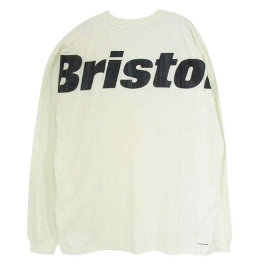 F.C.R.B. エフシーアールビー 24SS FCRB-240083 BIG LOGO L/S BAGGY TEE ビッグロゴ プリント バギー 背ロゴ 長袖 Tシャツ オフホワイト系 L【中古】