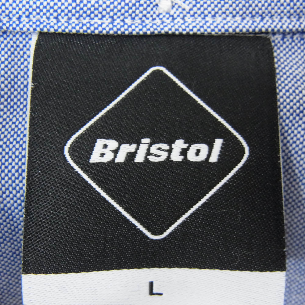 F.C.R.B. エフシーアールビー 22AW FCRB-222079 COOLMAX EMBLEM BIG B.D SHIRT ラバーロゴ ボタンダウン 長袖シャツ ブルー系 L【中古】