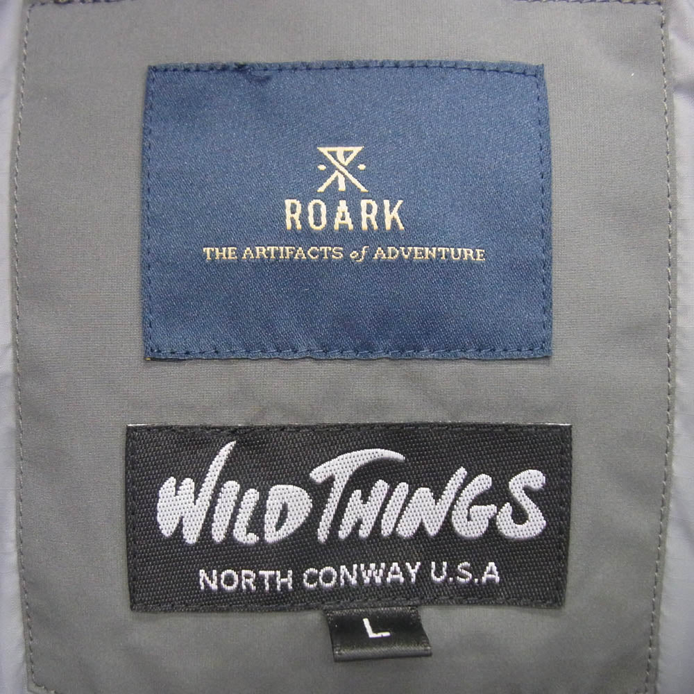WILDTHINGS ワイルドシングス RJJ1070-DGY × ROARK ロアーク MONSTER JACKET モンスター ダウン ジャケット グレー系 L【美品】【中古】