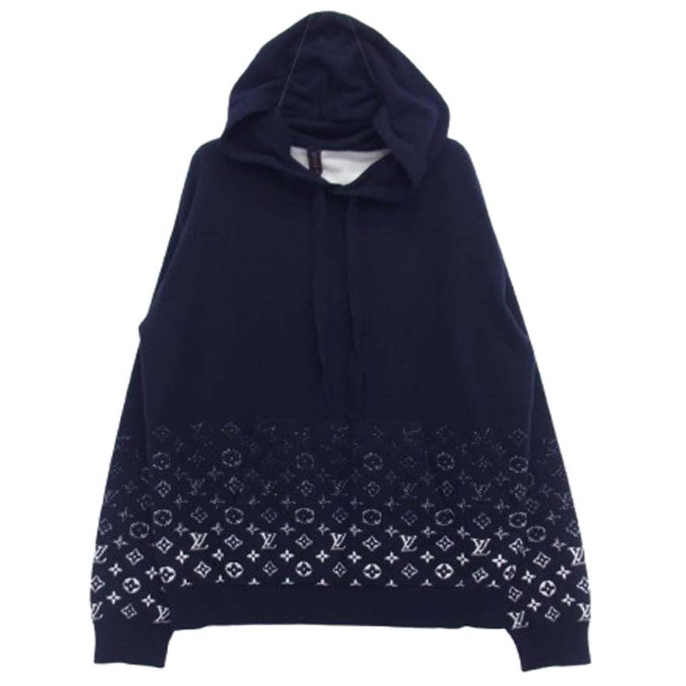 LOUIS VUITTON ルイ・ヴィトン RM242MQ USO HQN43W グラディエント コットンフーディ モノグラム ニットパーカー ダークネイビー ダークネイビー系 L【中古】