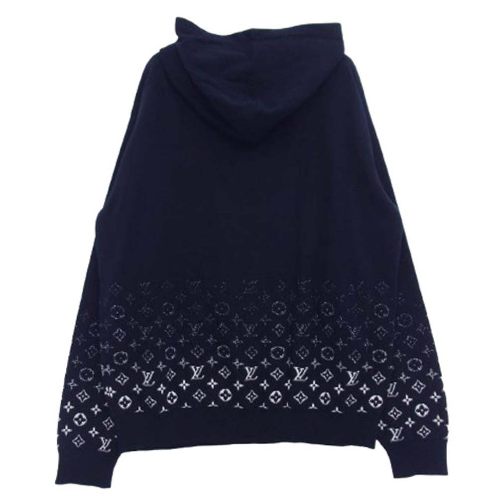 LOUIS VUITTON ルイ・ヴィトン RM242MQ USO HQN43W グラディエント コットンフーディ モノグラム ニットパーカー ダークネイビー ダークネイビー系 L【中古】