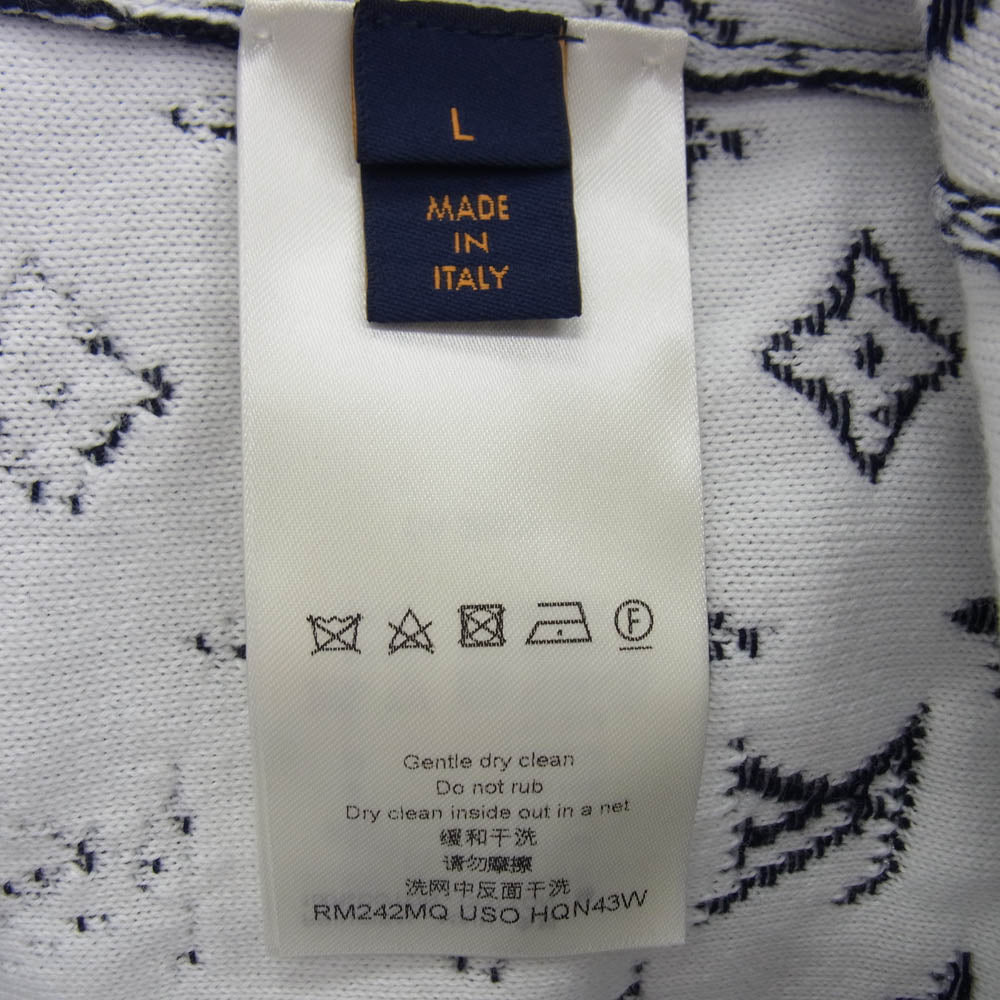 LOUIS VUITTON ルイ・ヴィトン RM242MQ USO HQN43W グラディエント コットンフーディ モノグラム ニットパーカー ダークネイビー ダークネイビー系 L【中古】