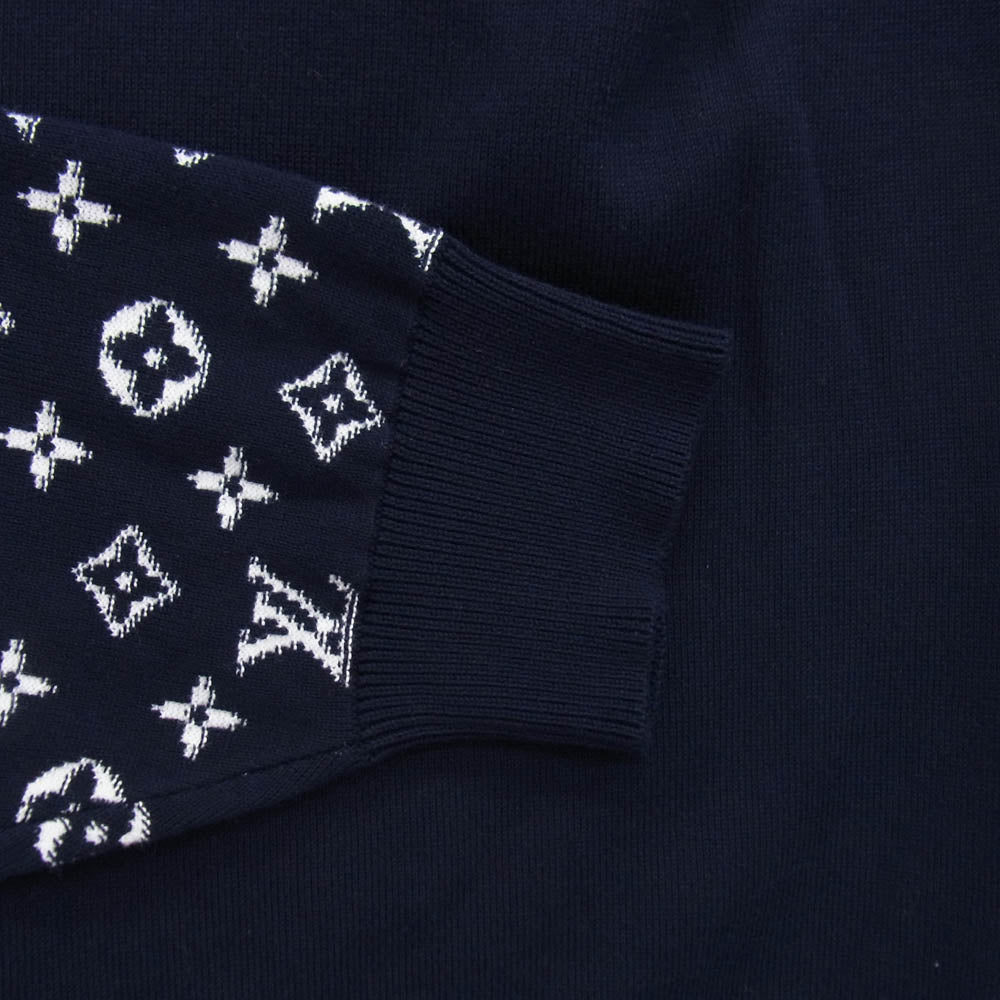 LOUIS VUITTON ルイ・ヴィトン RM242MQ USO HQN43W グラディエント コットンフーディ モノグラム ニットパーカー ダークネイビー ダークネイビー系 L【中古】