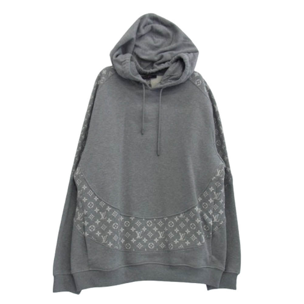 LOUIS VUITTON ルイ・ヴィトン 22AW RM222Q UYR HNY40W モノグラム サークルカット フーディパーカー グレー グレー系 XL【中古】