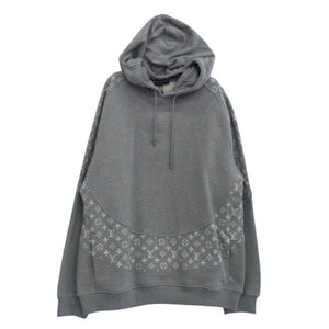 LOUIS VUITTON ルイ・ヴィトン 22AW RM222Q UYR HNY40W モノグラム サークルカット フーディパーカー グレー グレー系 XL【中古】