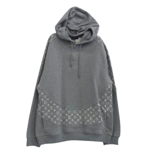 LOUIS VUITTON ルイ・ヴィトン 22AW RM222Q UYR HNY40W モノグラム サークルカット フーディパーカー グレー グレー系 XL【中古】