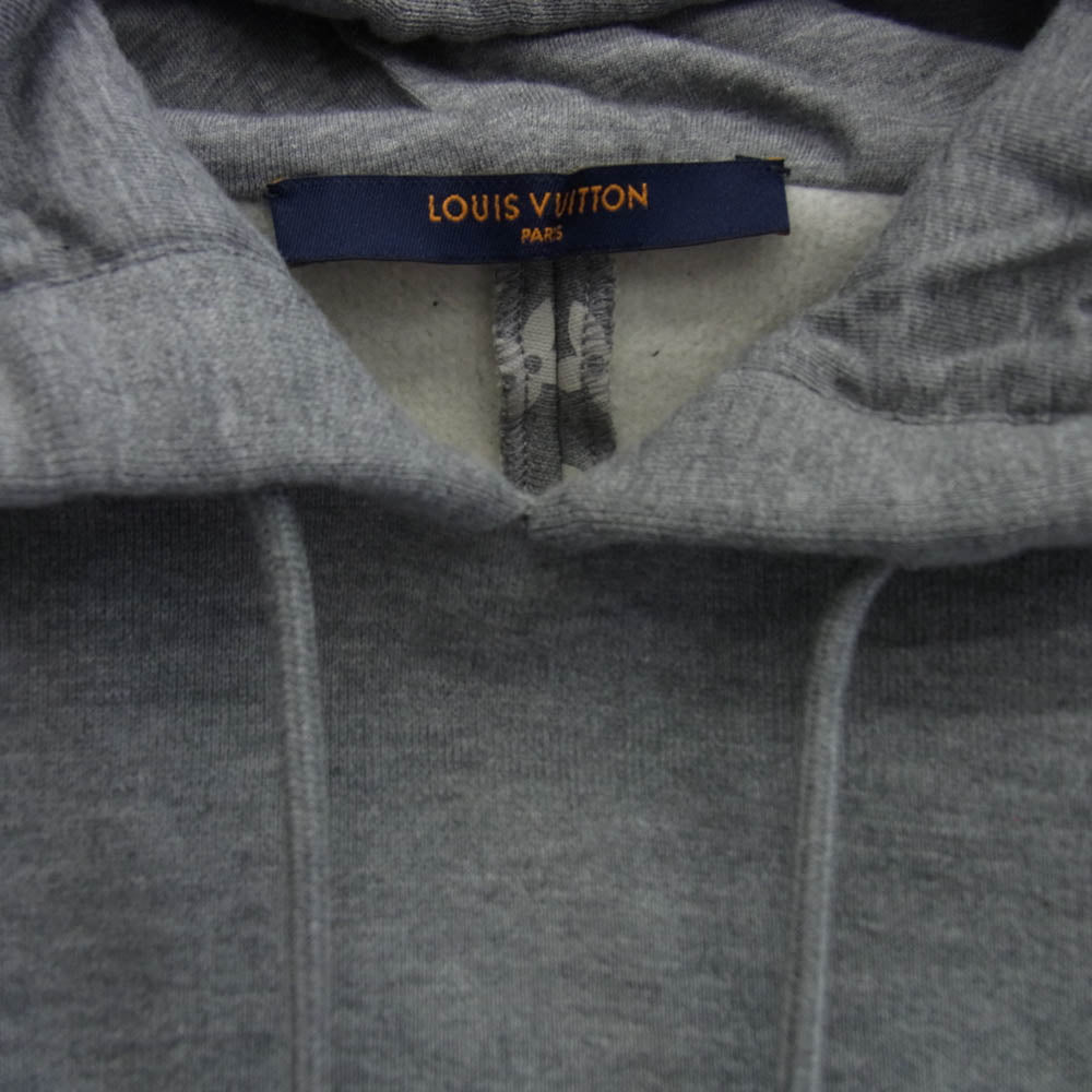 LOUIS VUITTON ルイ・ヴィトン 22AW RM222Q UYR HNY40W モノグラム サークルカット フーディパーカー グレー グレー系 XL【中古】
