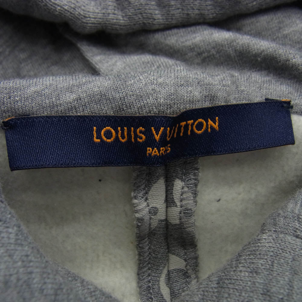 LOUIS VUITTON ルイ・ヴィトン 22AW RM222Q UYR HNY40W モノグラム サークルカット フーディパーカー グレー グレー系 XL【中古】