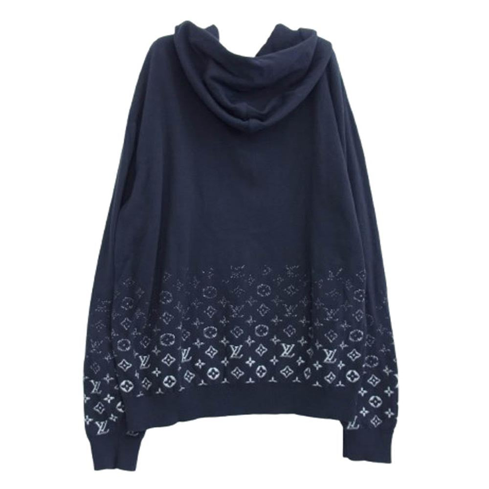 LOUIS VUITTON ルイ・ヴィトン RM242MQ USO HQN43W グラディエントコットンフーディ モノグラム ニットパーカー ブルーグレー系 ネイビー系 L【中古】
