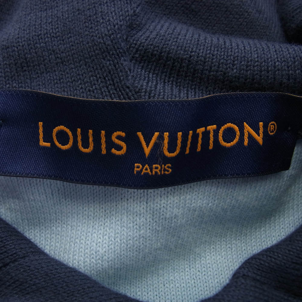 LOUIS VUITTON ルイ・ヴィトン RM242MQ USO HQN43W グラディエントコットンフーディ モノグラム ニットパーカー ブルーグレー系 ネイビー系 L【中古】