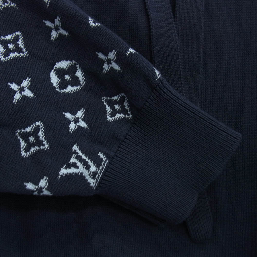 LOUIS VUITTON ルイ・ヴィトン RM242MQ USO HQN43W グラディエントコットンフーディ モノグラム ニットパーカー ブルーグレー系 ネイビー系 L【中古】