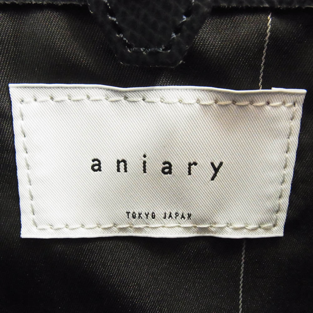 aniary アニアリ 33-01001 ニューブリーフ レザー バッグ ビジネスバッグ ネイビー系【新古品】【未使用】【中古】