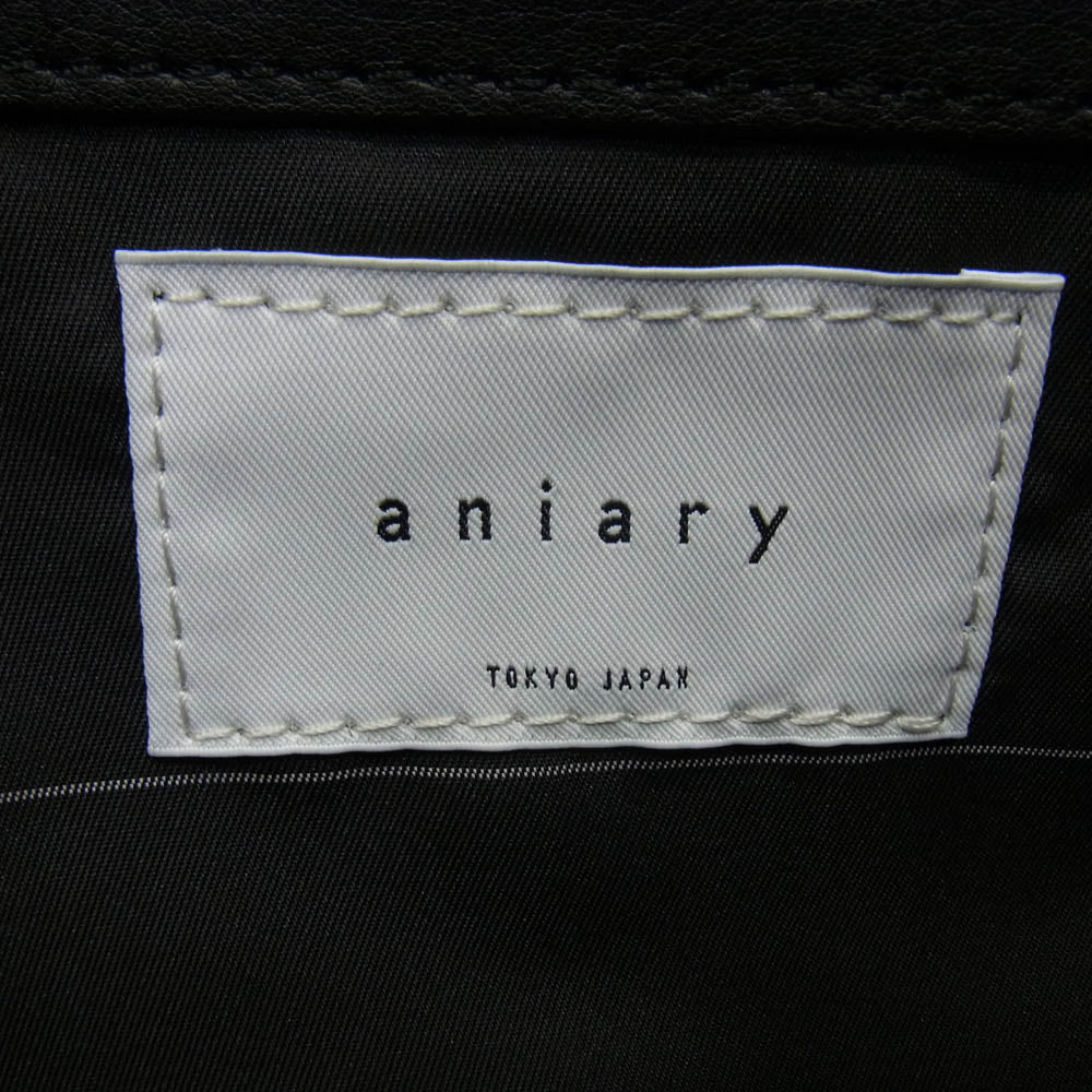 aniary アニアリ 36-01000 レザー ブリーフケース ビジネスバッグ ブラック系【新古品】【未使用】【中古】